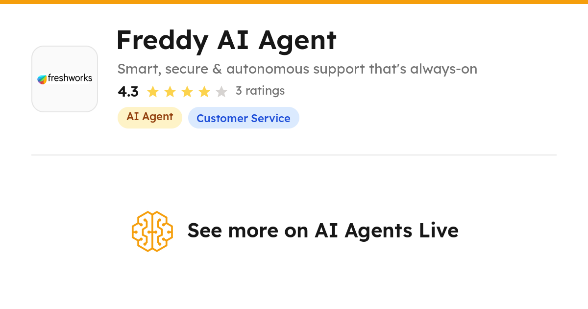 Freddy AI Agent: AI agent reviews, ratings and features 2026 | AI ...
